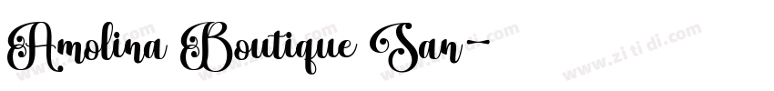 Amolina Boutique San字体转换